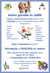 Pótbeiratkozás a 2025/2026-os tanévre